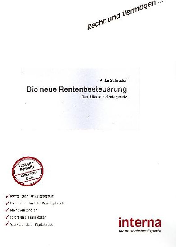 Die neue Rentenbesteuerung