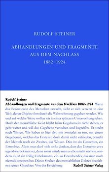 Abhandlungen und Fragmente aus dem Nachlass 1897–1925