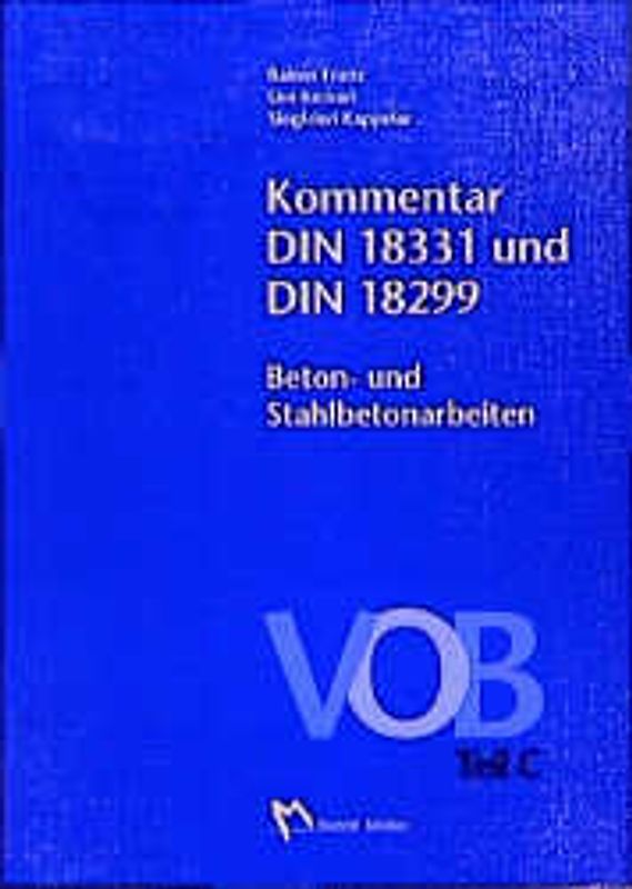 Kommentar DIN 18331 und DIN 18299