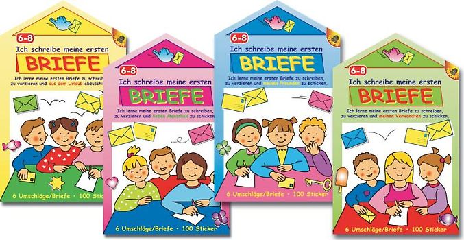 Ich schreibe meine ersten Briefe. Aus dem Urlaub /Meinen Freunden /Lieben Menschen /Meinen Verwandten