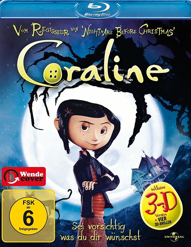 Coraline [inkl. 3D Filmversion + 4 Brillen] 3D Blu-ray Disc