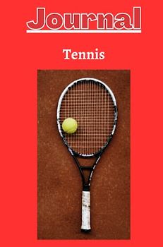 Tennis Journal with a bright red background