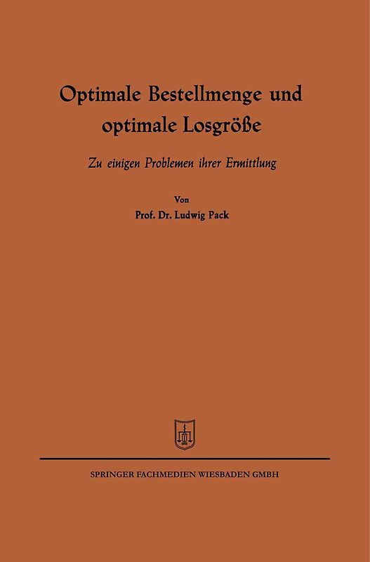Optimale Bestellmenge und optimale Losgröße