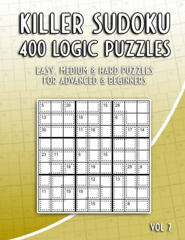 Killer Sudoku Puzzles: Sum Sudoku Puzzle Book with 400 Sudoku in Easy, Medium and Hard for Adults and Kids
