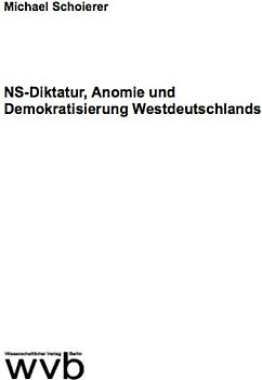 NS-Diktatur, Anomie und Demokratisierung Westdeutschlands