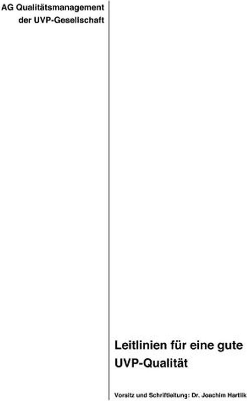 Leitlinien für eine gute UVP-Qualität