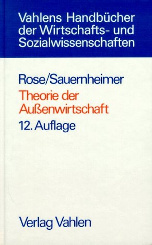 Theorie der Aussenwirtschaft
