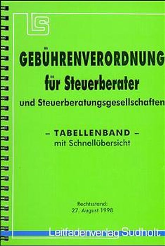 Gebührenverordnung für Steuerberater