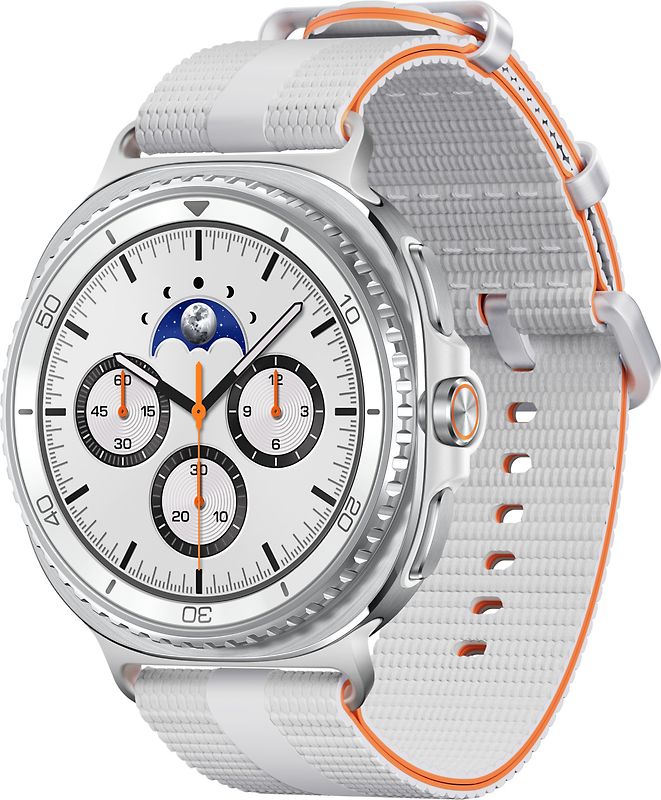 Samsung Galaxy Watch8 Classic 46 mm Boîtier aluminium blanc sur Sport Chic M/L blanc [Wi-Fi]