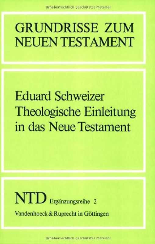 Theologische Einleitung in das Neue Testament