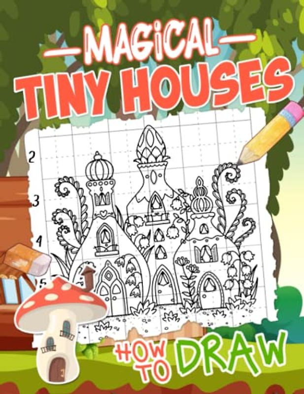 How to Draw Magical Tiny Houses: Step-by-Step Magical House to Drawing Tutorials | With 25+ Illustrations Pages | Gifts for Beginners, Boys and Girls to Relax and Have Fun