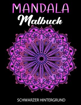 Mandala Malbuch Schwarzer Hintergrund: Wunderschöne Malbücher für Erwachsene | 43 schönen Mandalas | Entspannen und Stressabbau | A4 Format