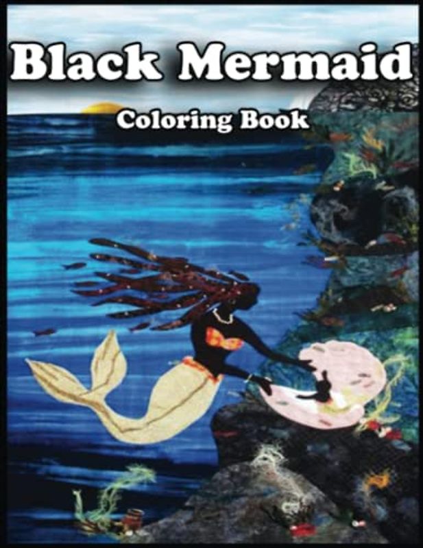 Black Mermaid: Amazing Gifts For Bison Lovers, Fans With 100 High Quality Print Pages, Use For Relax, Stress Relief And Creativity In Holidays