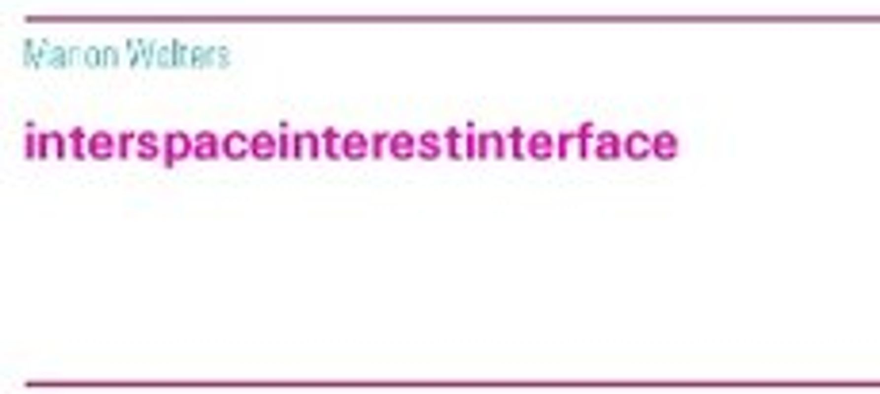 interspaceinterestinterface