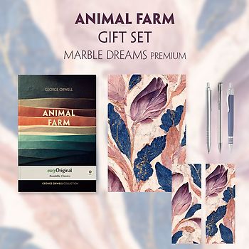 Animal Farm (with audio-online) Readable Classics Geschenkset + Marmorträume Schreibset Premium