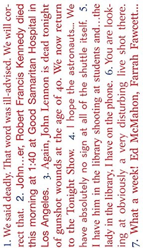 Seven American Deaths and Disasters