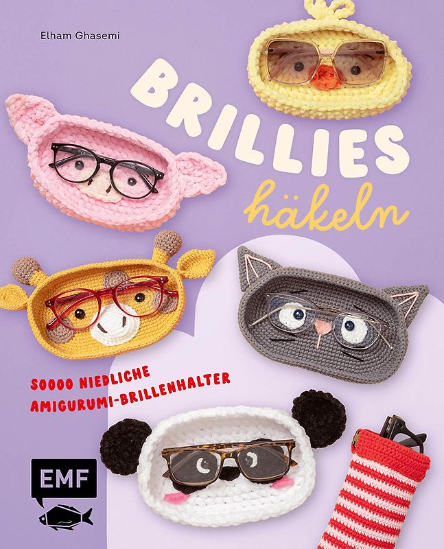 Brillies häkeln: Niedliche Amigurumi-Brillenhalter | Für Lese- und Sonnenbrillen