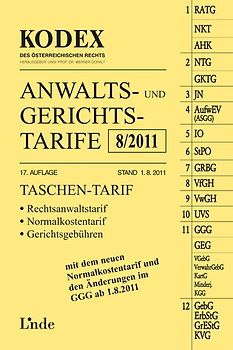 KODEX Anwalts- und Gerichtstarife 8/2011