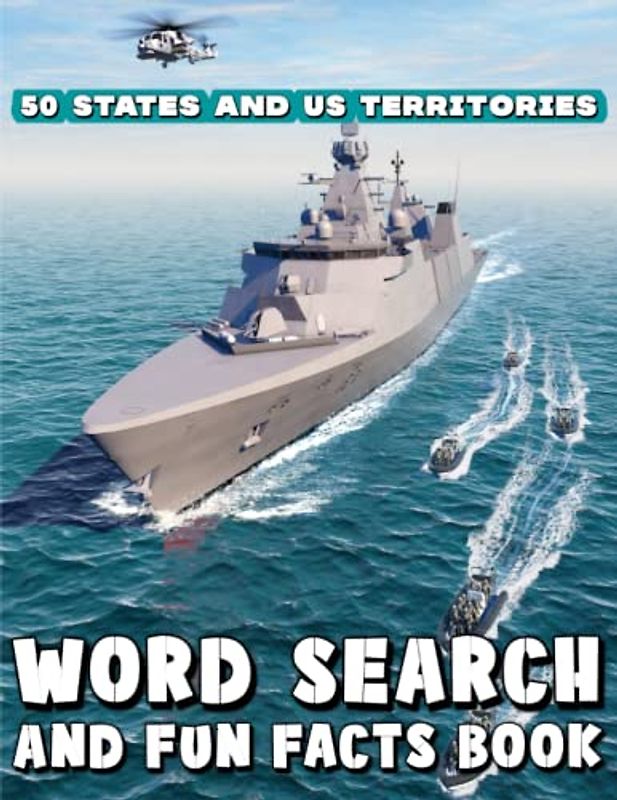 50 States and US Territories Word Search and Fun Facts Book