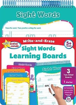 Active Minds Write-And-Erase Sight Words Learning Boards
