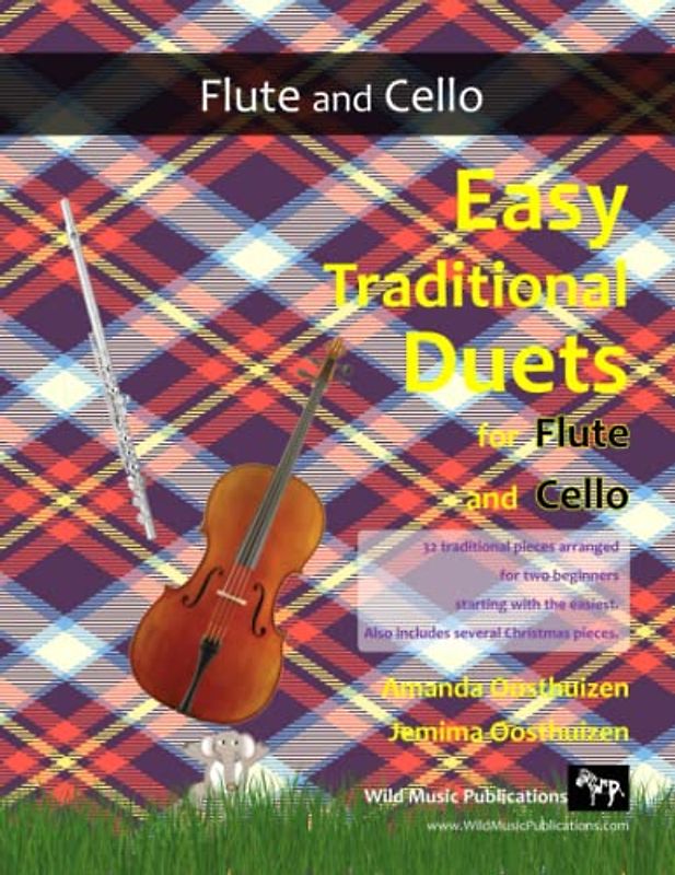 Easy Traditional Duets for Flute and Cello: 32 traditional melodies from around the world arranged especially for two beginner flute and cello players. All are in easy keys.