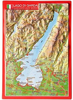 Reliefpostkarte Gardasee
