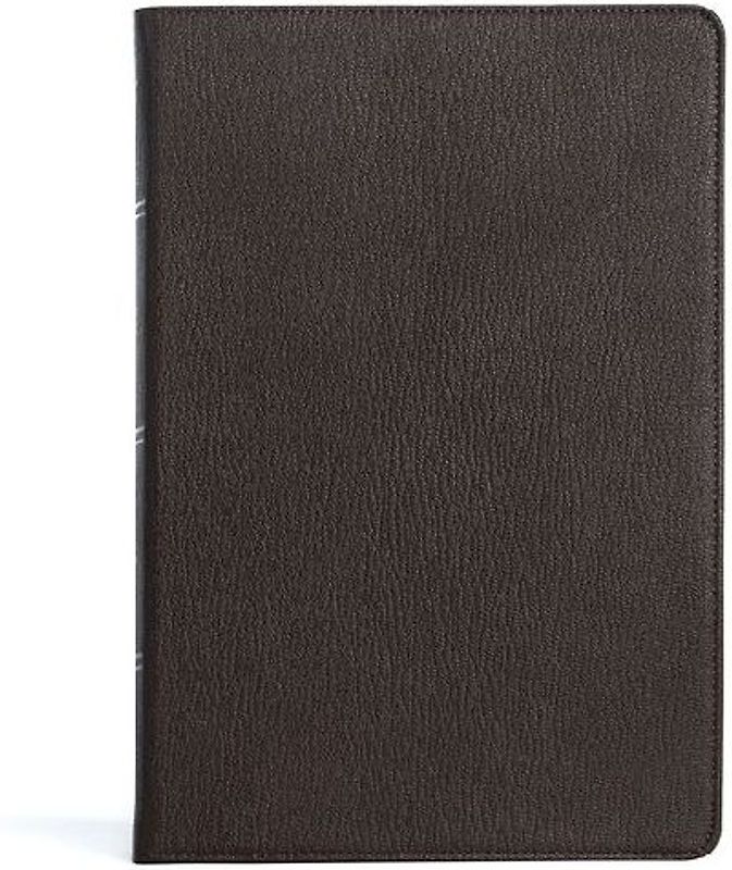 KJV Large Print Thinline Bible, Holman Handcrafted Collection, Brown Premium Goatskin