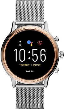 Fossil Julianna HR 44 mm roségold am Milanaise Armband grau [Wi-Fi, 5. Generation]