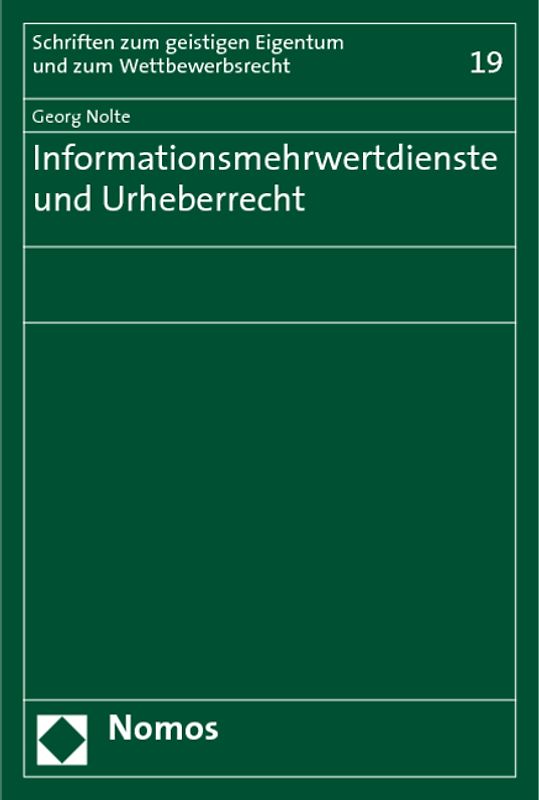Informationsmehrwertdienste und Urheberrecht