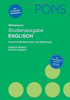 PONS Wörterbuch Studienausgabe Englisch für Schule und Studium