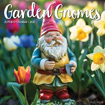 Garden Gnomes 2026 12 X 12 Wall Calendar
