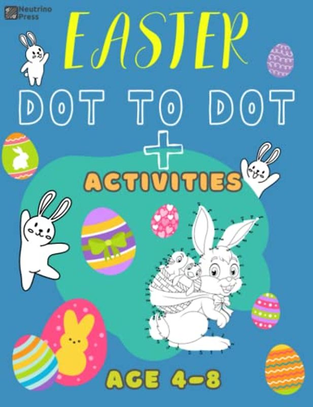 Easter Dot to Dot activity book for kids ages 4-8