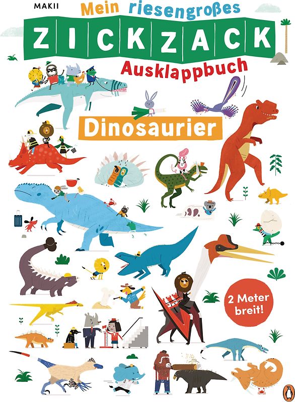 Mein riesengroßes ZICKZACK Ausklappbuch – Dinosaurier