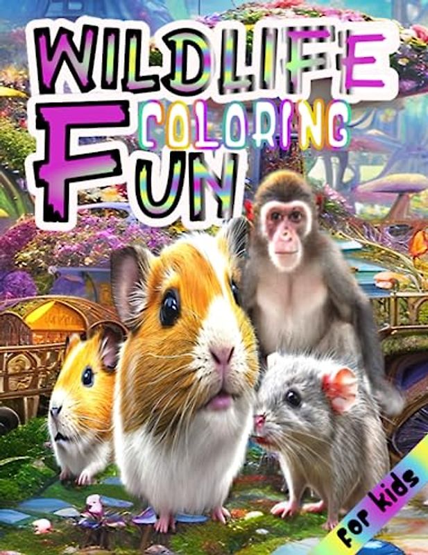 Wildlife Coloring Fun: A Delightful Adventure with Guinea Pig, Rat, and Monkey Friends
