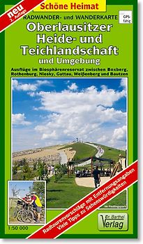 Radwander- und Wanderkarte Oberlausitzer Heide- und Teichlandschaft und Umgebung
