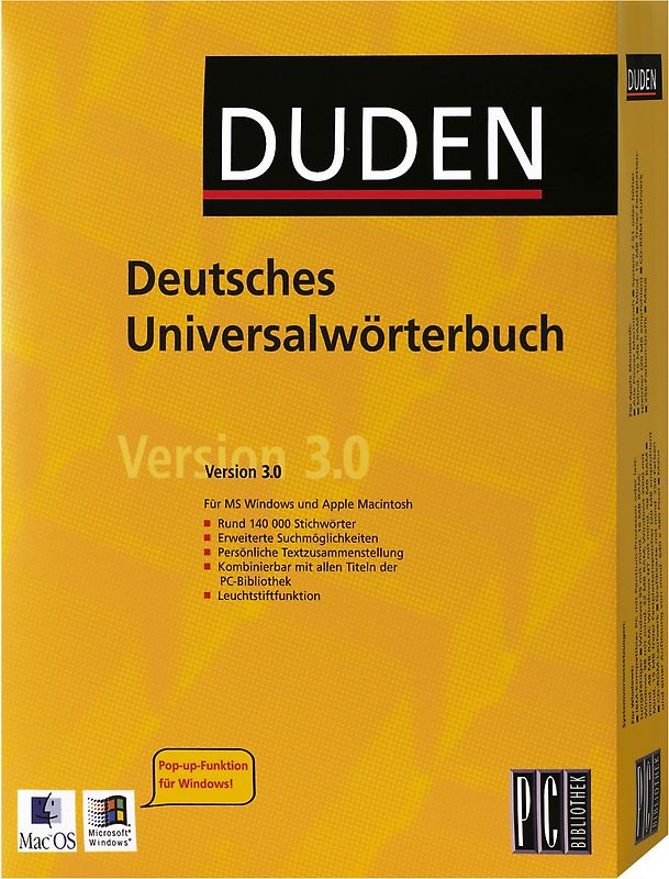 DUDEN: Deutsches Universalwörterbuch - Version 3.0 MacOS