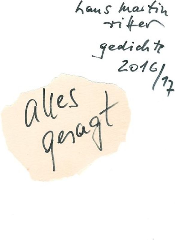 alles gesagt