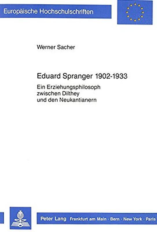 Eduard Spranger 1902 - 1933