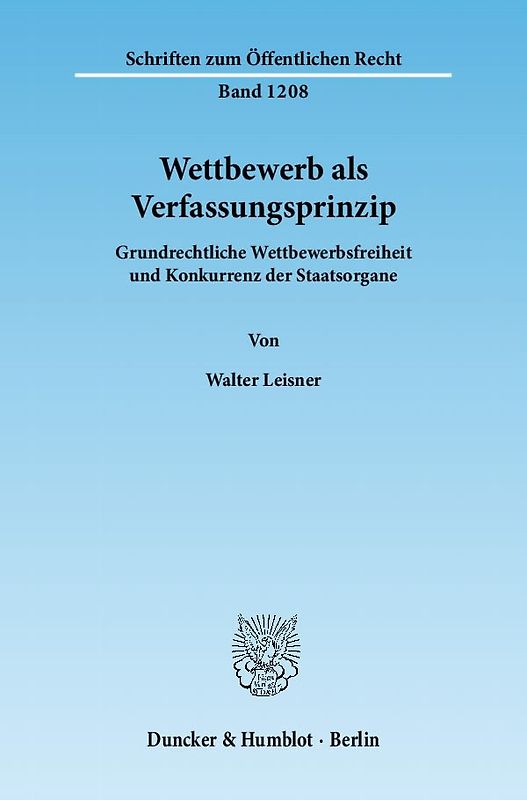 Wettbewerb als Verfassungsprinzip.