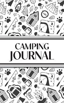 Camping Journal (Black and White Camping Doodles) (Hardcover)