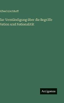 Zur Verständigung über die Begriffe Nation und Nationalität