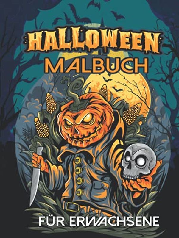 Halloween Malbuch für erwachsene: Malbuch zum Entspannen für Erwachsene und Kinder 55 Malvorlagen