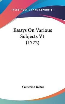 Essays On Various Subjects V1 (1772)
