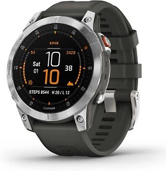 Garmin epix (Gen 2) 47 de 47 mm en gris pizarra y correa de silicona gris [Wi-Fi, Standard]