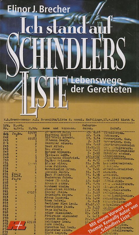 Ich stand auf Schindlers Liste - Elinor J Brecher [Gebundene Ausgabe]
