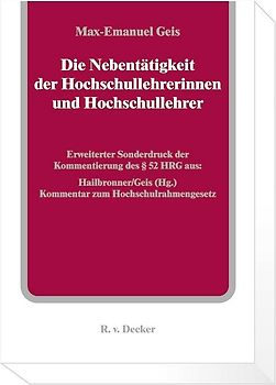 Die Nebentätigkeit der Hochschullehrerinnen und Hochschullehrer