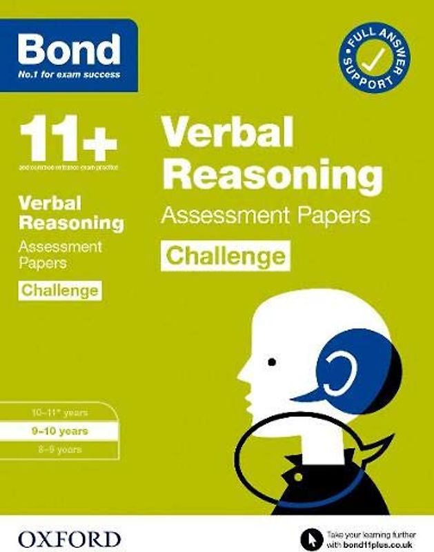 Bond 11+ Verbal Reasoning Challenge Assessment Papers 9-10 years (for GL Assessment & other 11 plus exams)