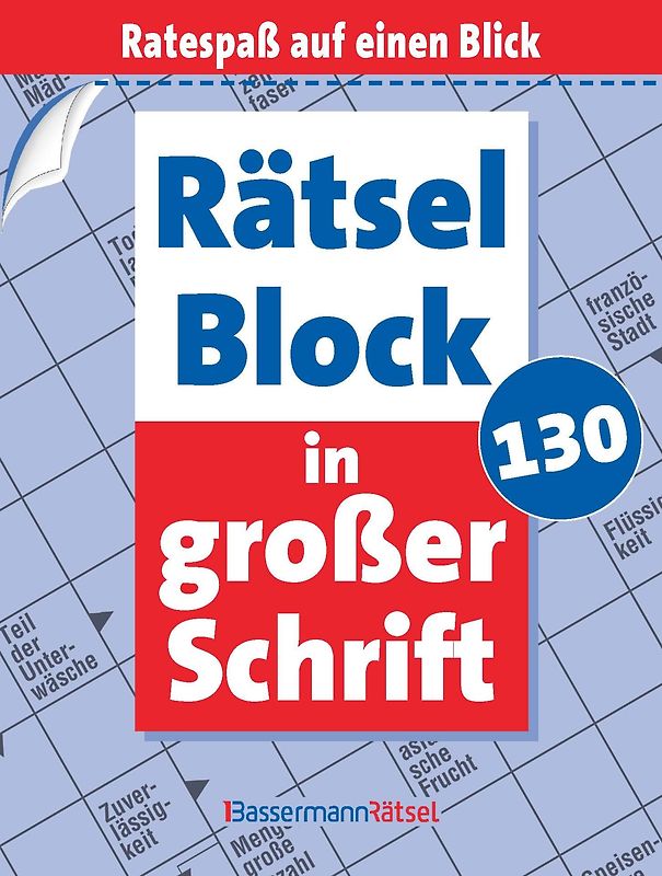 Rätselblock in großer Schrift 130 (5 Exemplare à 2,99 €)