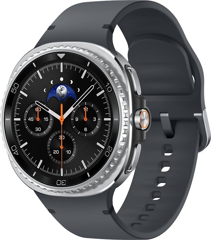 Samsung Galaxy Watch8 Classic 46 mm Boîtier aluminium noir sur Sport en silicone S/M graphite [Wi-Fi]