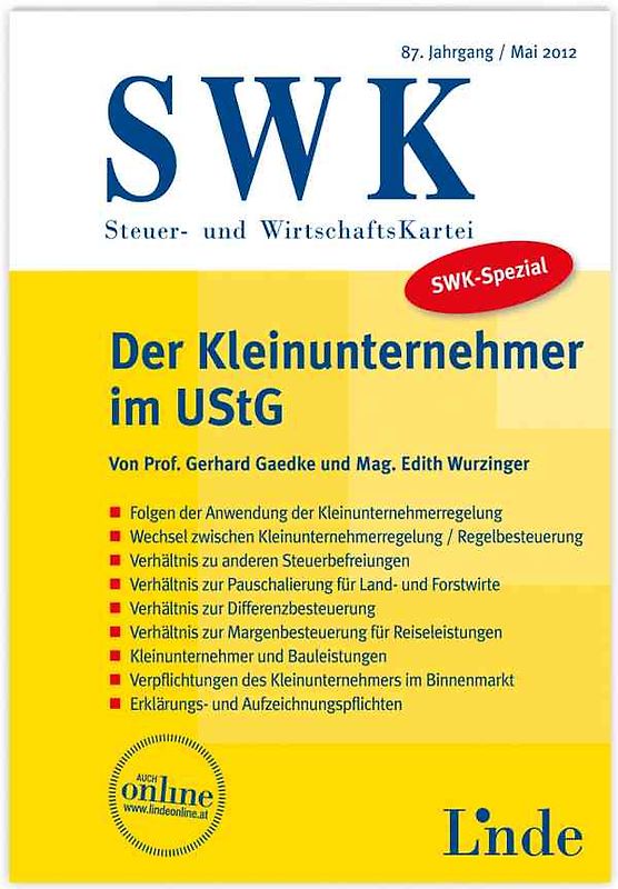 SWK-Spezial Der Kleinunternehmer im UStG
